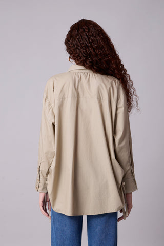 Avery Applique Shirt - Beige