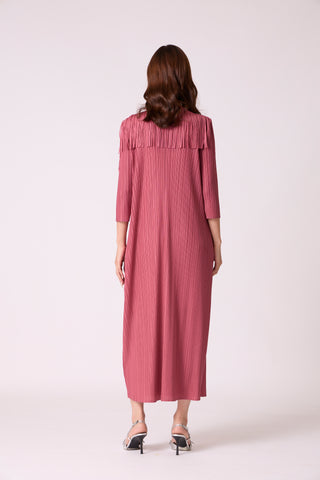 Gabby Fringe Dress - Dull Rose