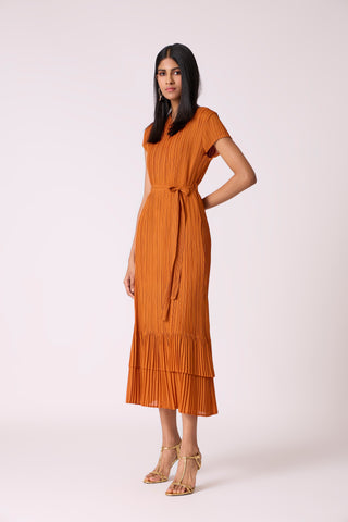 Tasia Dress - Rust Orange