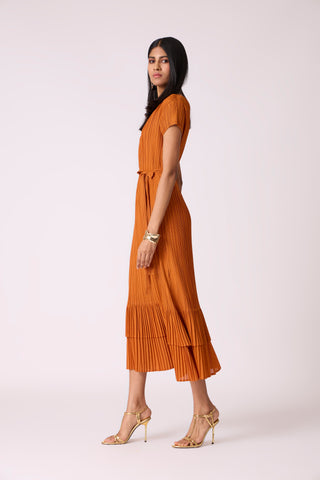 Tasia Dress - Rust Orange