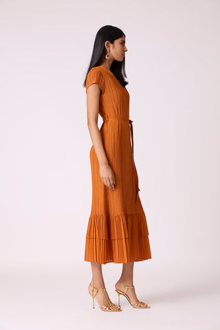 Tasia Dress - Rust Orange