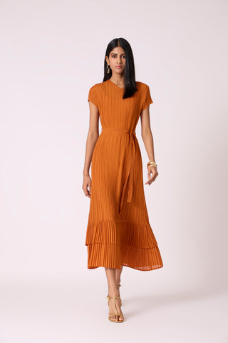 Tasia Dress - Rust Orange