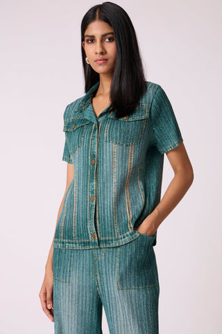 Emilia Denim Wash Set - Green