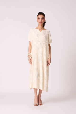 Valerie Satin Dress - Cream