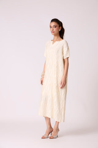 Valerie Satin Dress - Cream