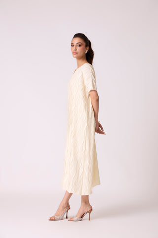 Valerie Satin Dress - Cream