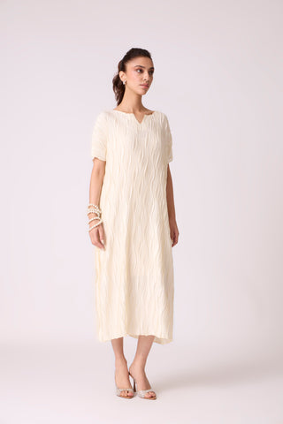 Valerie Satin Dress - Cream