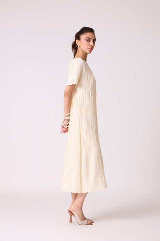 Valerie Satin Dress - Cream