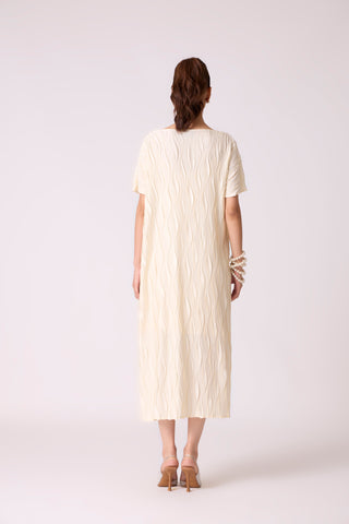 Valerie Satin Dress - Cream