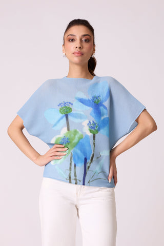 Liva Floral Top - Blue