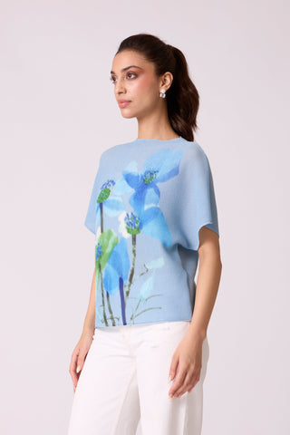 Liva Floral Top - Blue