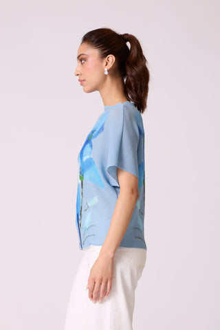 Liva Floral Top - Blue