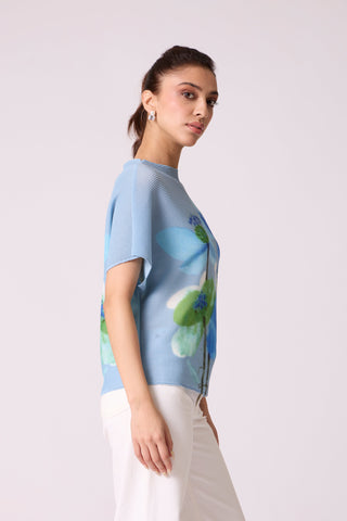 Liva Floral Top - Blue