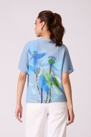 Liva Floral Top - Blue