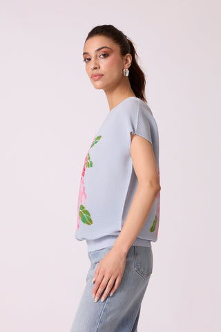 Elosie Rose Top - Powder Blue