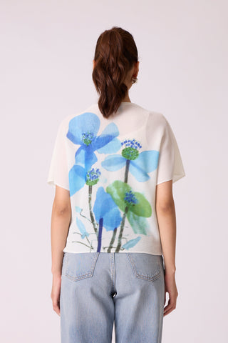 Liva Floral Top - White