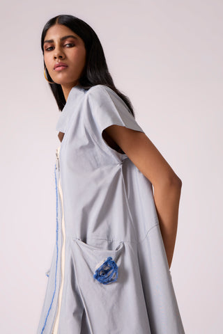 Jen Dress - Slate Blue Grey