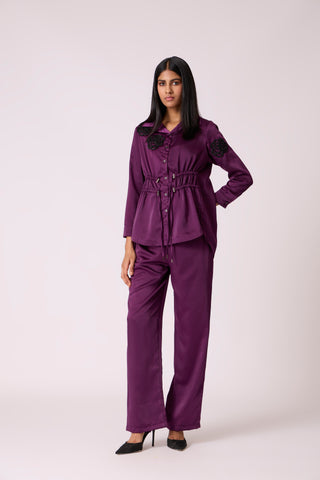 Demi Applique Shirt - Purple
