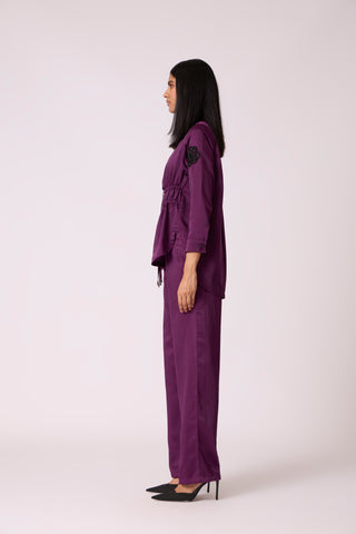 Demi Applique Shirt - Purple