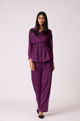 Demi Applique Shirt - Purple