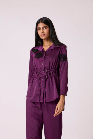 Demi Applique Shirt - Purple