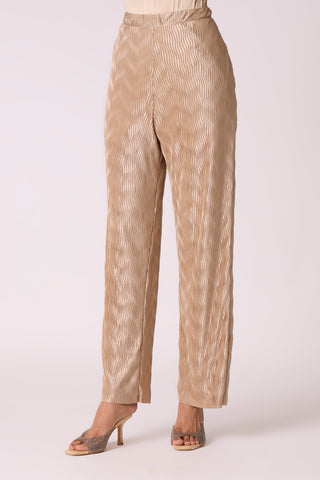 Vanessa Satin Pants - Champagne Beige