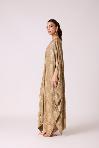 Valenza Dress - Caramel & Gold