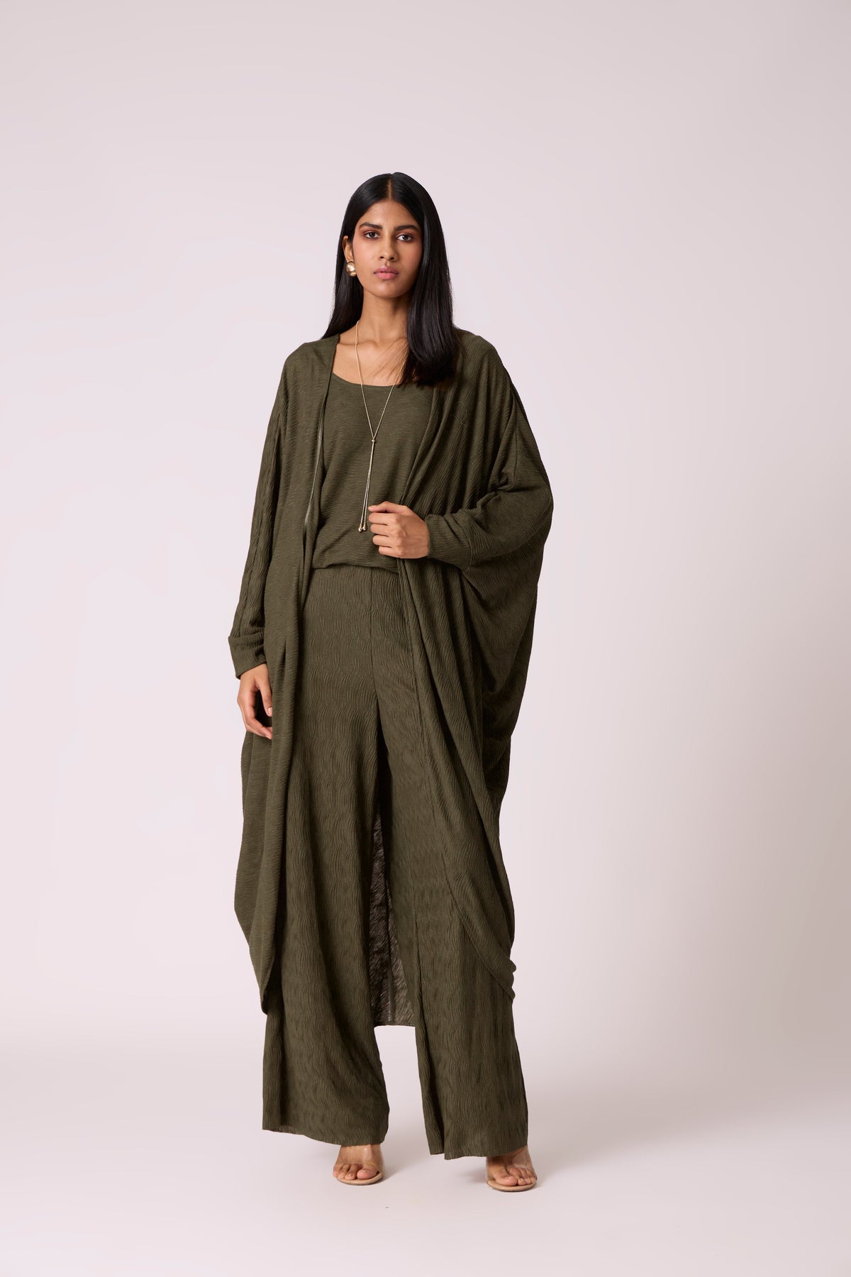 Meghan Knit  Travel Set - Olive