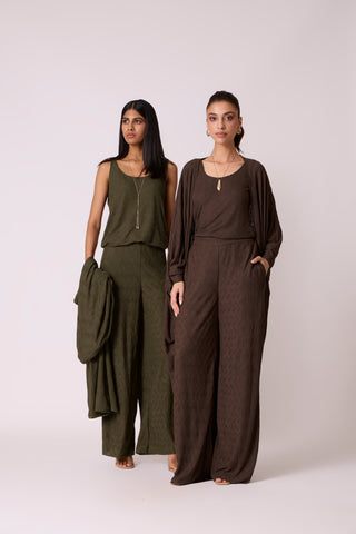 Meghan Knit Travel Set - Dark Brown