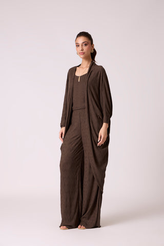 Meghan Knit Travel Set - Dark Brown