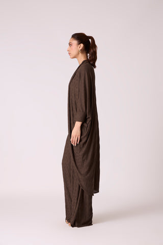 Meghan Knit Travel Set - Dark Brown