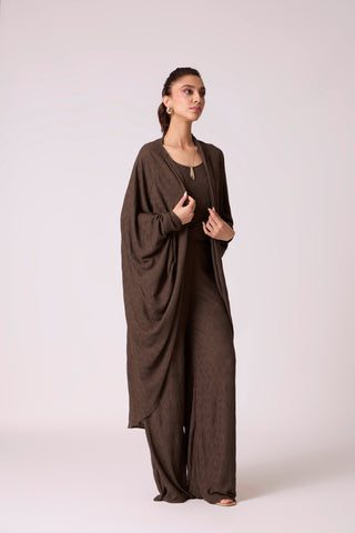 Meghan Knit Travel Set - Dark Brown