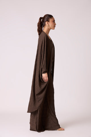 Meghan Knit Travel Set - Dark Brown