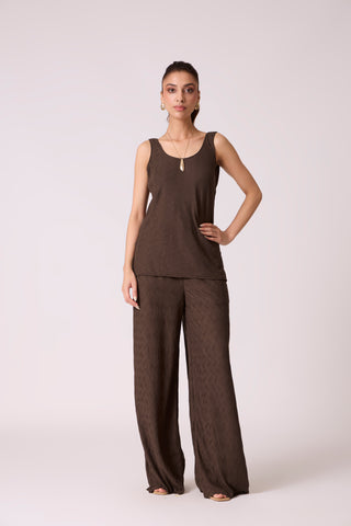 Meghan Knit Travel Set - Dark Brown