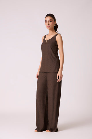 Meghan Knit Travel Set - Dark Brown
