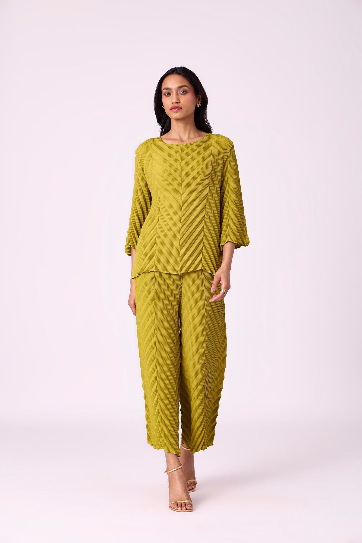 Vera Chevron Set - Peridot Green