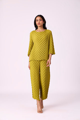 Vera Chevron Set - Peridot Green