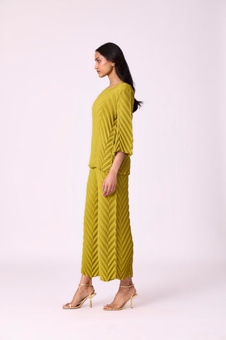 Vera Chevron Set - Peridot Green