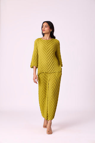 Vera Chevron Set - Peridot Green