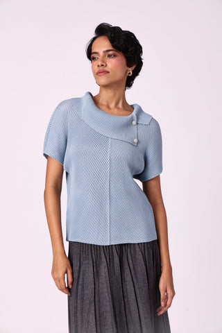 Trecia Top - Pale Blue