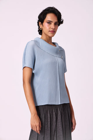 Trecia Top - Pale Blue
