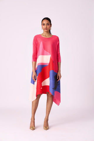 Krystina Dress - Bright Pink