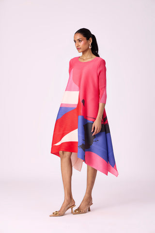 Krystina Dress - Bright Pink