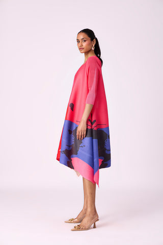 Krystina Dress - Bright Pink