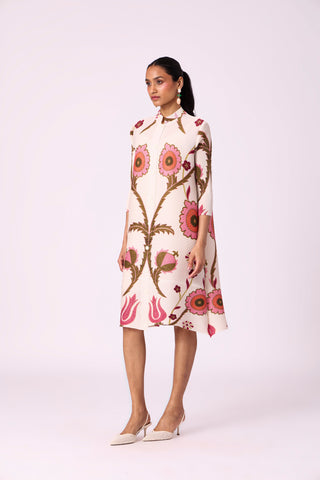 Laura Floral Dress - Cream