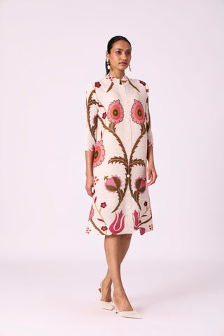 Laura Floral Dress - Cream