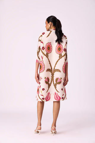 Laura Floral Dress - Cream