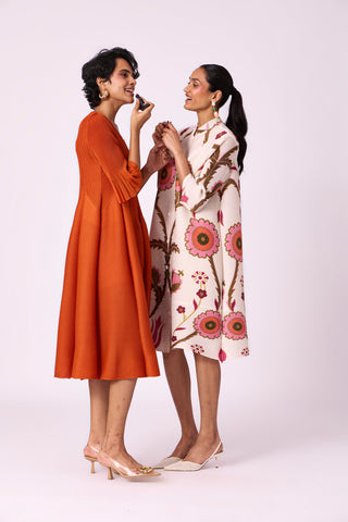 Felicia Dress - Rust Orange