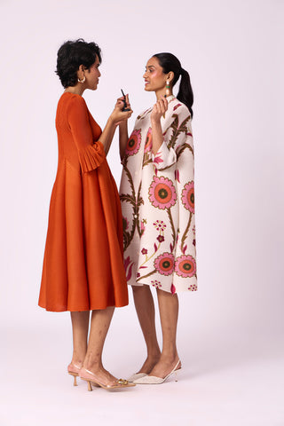 Felicia Dress - Rust Orange