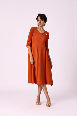 Felicia Dress - Rust Orange